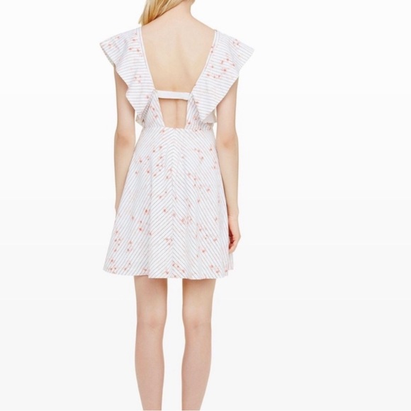 New CLUB MONACO Dress Portiana Pattern Dress Striped Floral - Picture 2 of 10